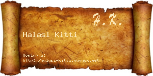 Halasi Kitti névjegykártya